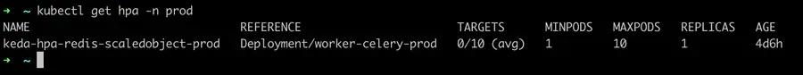 kubectl get hpa -n namespace